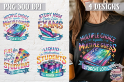 Student Quote Colorful Clipart PNG Sublimation 4 Designs Product Image 1