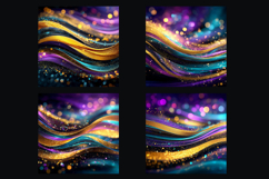 Glitter Colorful Golden Stripes backgrounds | Digital Paper Product Image 2