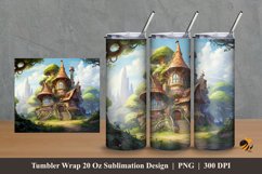 Fantasy House Tumbler Wrap Sublimation Design 2 Product Image 1