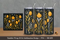 Simple Floral Tumbler Wrap Sublimation Design 2 Product Image 1