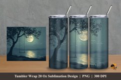 Swing And Lake Tumbler Wrap Sublimation Design 2 Product Image 1