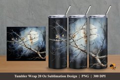 Misty Moon Tumbler Wrap Sublimation Design 2 Product Image 1