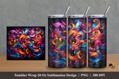 Magic Graffiti Tumbler Wrap Sublimation Design 2 Product Image 1