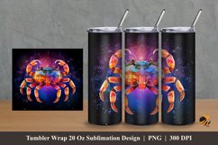 Beauty Crab Tumbler Wrap Sublimation Design 2 Product Image 1