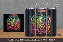 Colorful Jar Tumbler Wrap Sublimation Design 2 Product Image 1