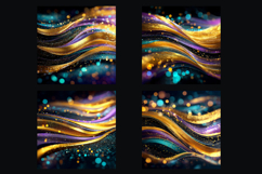 Glitter Colorful Golden Stripes backgrounds | Digital Paper Product Image 1