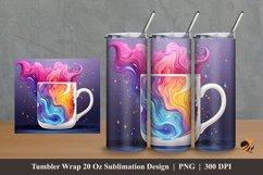 Handdrawn Mug Tumbler Wrap Sublimation Design 2 Product Image 1