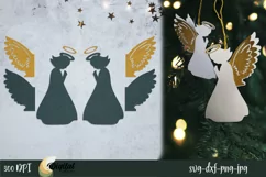 3d Christmas Angel svg | Nativity papercut | Christmas angel Product Image 3