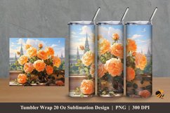 Terrace Rose Tumbler Wrap Sublimation Design 2 Product Image 1