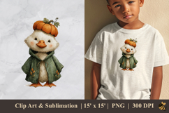 Hand Painted Duck DTF Sublimation Clipart Design 2 Product Image 1