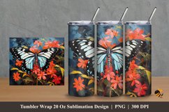 Butterfly Charm Tumbler Wrap Sublimation Design 2 Product Image 1