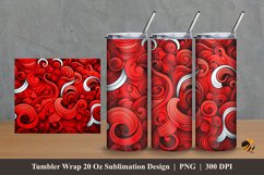 Handdrawn Art Tumbler Wrap Sublimation Design 2 Product Image 1