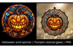 Halloween wind spinner | Pumpkin stained glass | PNG Product Image 1