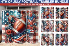 4th Of July Football Tumbler Bundle - 30 Designs Product Image 1