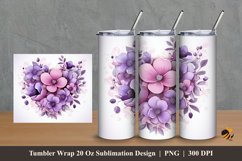 Ornament Flowers Tumbler Wrap Sublimation Design 2 Product Image 1