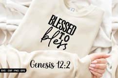 Blessed to bless - Christian Sleeve T-Shirt Design Product Image 1