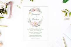 Watercolor Wreath Wedding Invitation Product Image 2