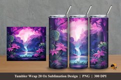 Stunning Waterfalls Tumbler Wrap Sublimation Design 2 Product Image 1