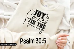 Joy comes in the morning - Christian Sleeve T-Shirt Design Product Image 1