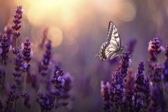 Lavender Butterfly Background Wallpaper Product Image 1