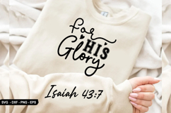 For His Glory - Christian Sleeve T-Shirt Design Product Image 1