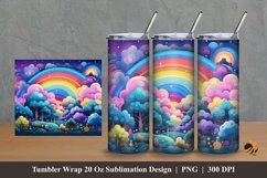 Rainbow Imagination Tumbler Wrap Sublimation Design 2 Product Image 1