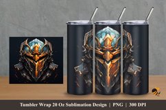 Medieval Armor Tumbler Wrap Sublimation Design 2 Product Image 1
