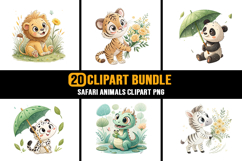 20 Safari Animals Clipart Bundle Product Image 2