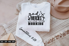 Gods Mercies Are New - Christian Sleeve T-Shirt Design Product Image 3