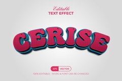 Cerise 3D Text Effect Curved Style Product Image 2