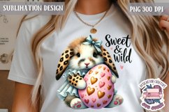 Easter Bunny Leopard Print PNG Holidays Spring Cute Animals Product Image 1