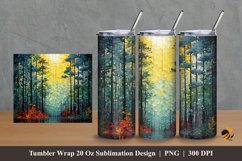Wild Forest Tumbler Wrap Sublimation Design 2 Product Image 1