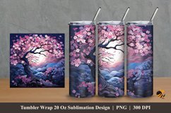 Sakura View Tumbler Wrap Sublimation Design 2 Product Image 1