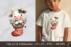 Cows And Socks DTF Sublimation Clipart Design 2 Product Image 1