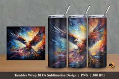 Abstract Eagle Tumbler Wrap Sublimation Design 2 Product Image 1