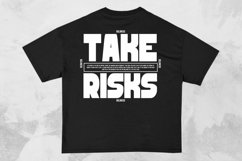 Take Risks Streetwear Typography T-shirt Design Product Image 1