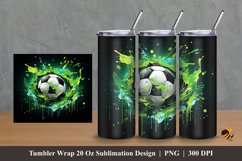 Graffiti Soccer Ball Tumbler Wrap Sublimation Design 2 Product Image 1