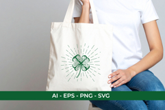 Vintage St Patrick’s Day Clover SVG Product Image 2