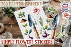 Summer Flowers sticker Scrapbook PNG Botanical Beach Product Image 1