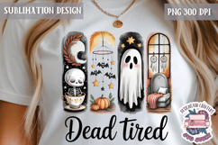 Halloween Watercolor Brushstrokes PNG Funny Ghost Design Product Image 1