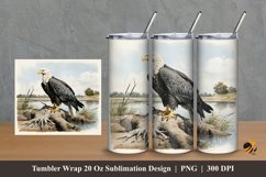 Eagle Art Tumbler Wrap Sublimation Design 2 Product Image 1