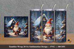 Winter Night Tumbler Wrap Sublimation Design 2 Product Image 1