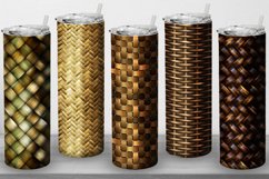 10 Tumbler Straight 20 OZ Sublimation Wickerwork Wrap Design Product Image 2