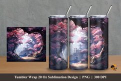 Sakura Garden Tumbler Wrap Sublimation Design 2 Product Image 1
