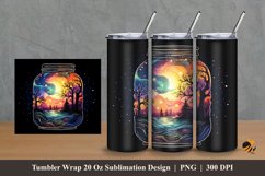 Nebula and Jar Tumbler Wrap Sublimation Design 2 Product Image 1