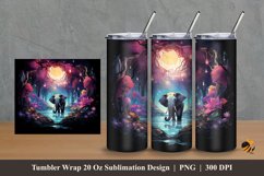 Forest Beauty Tumbler Wrap Sublimation Design 2 Product Image 1