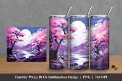 Beauty Mountain Tumbler Wrap Sublimation Design 2 Product Image 1
