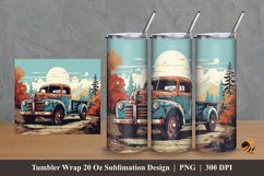 Vintage Truck Tumbler Wrap Sublimation Design 2 Product Image 1