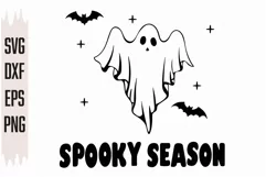 Spooky Season Svg, Ghost SVG, Halloween Svg, Silhouette Product Image 2