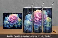 Watercolor Cabbage Tumbler Wrap Sublimation Design 2 Product Image 1